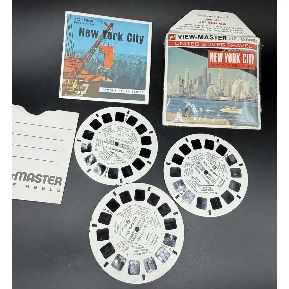 VIEW MASTER NEW YORK CITY FAMOUS CITIES SERIES & 7 wonders of the world Complete